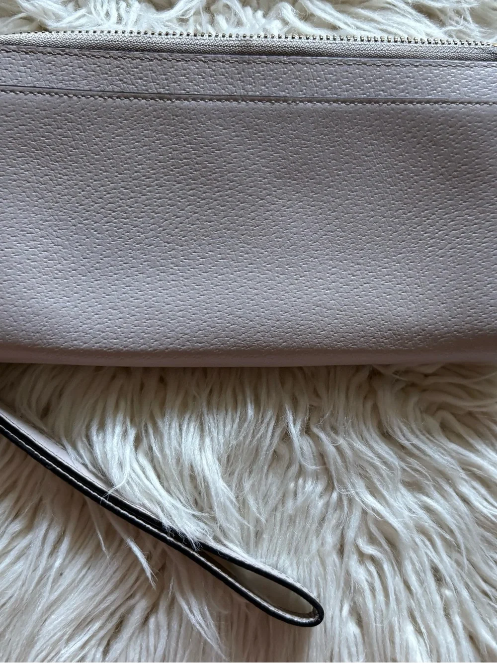 Kate Spade Layton Wellesley Grand Street Zip Wristlet Wallet Mousse Frosting EUC